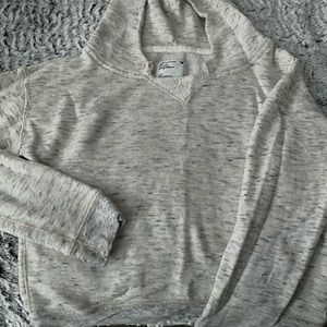 American Eagle cream and grey hoodie